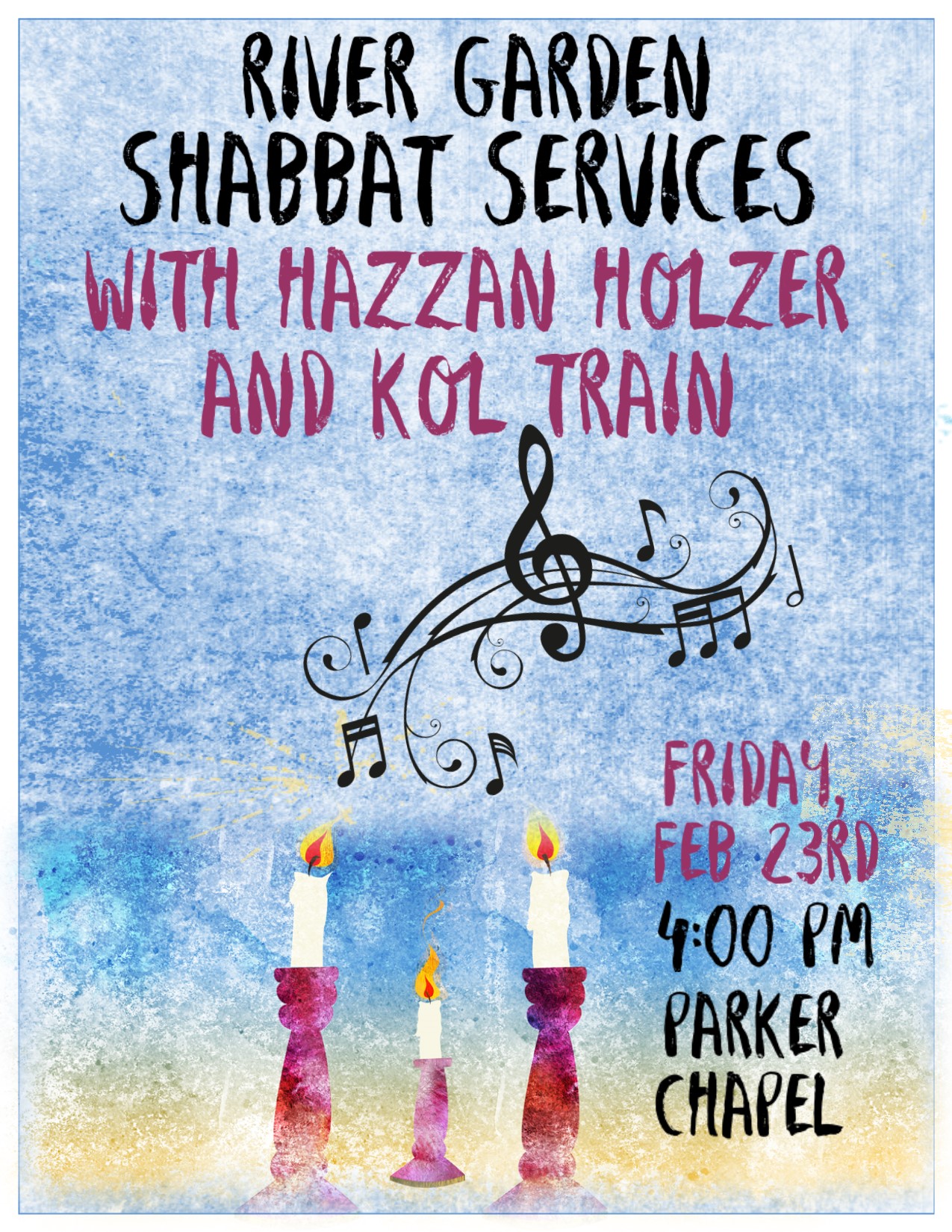 Shabbat Services Kol Train and Holzer